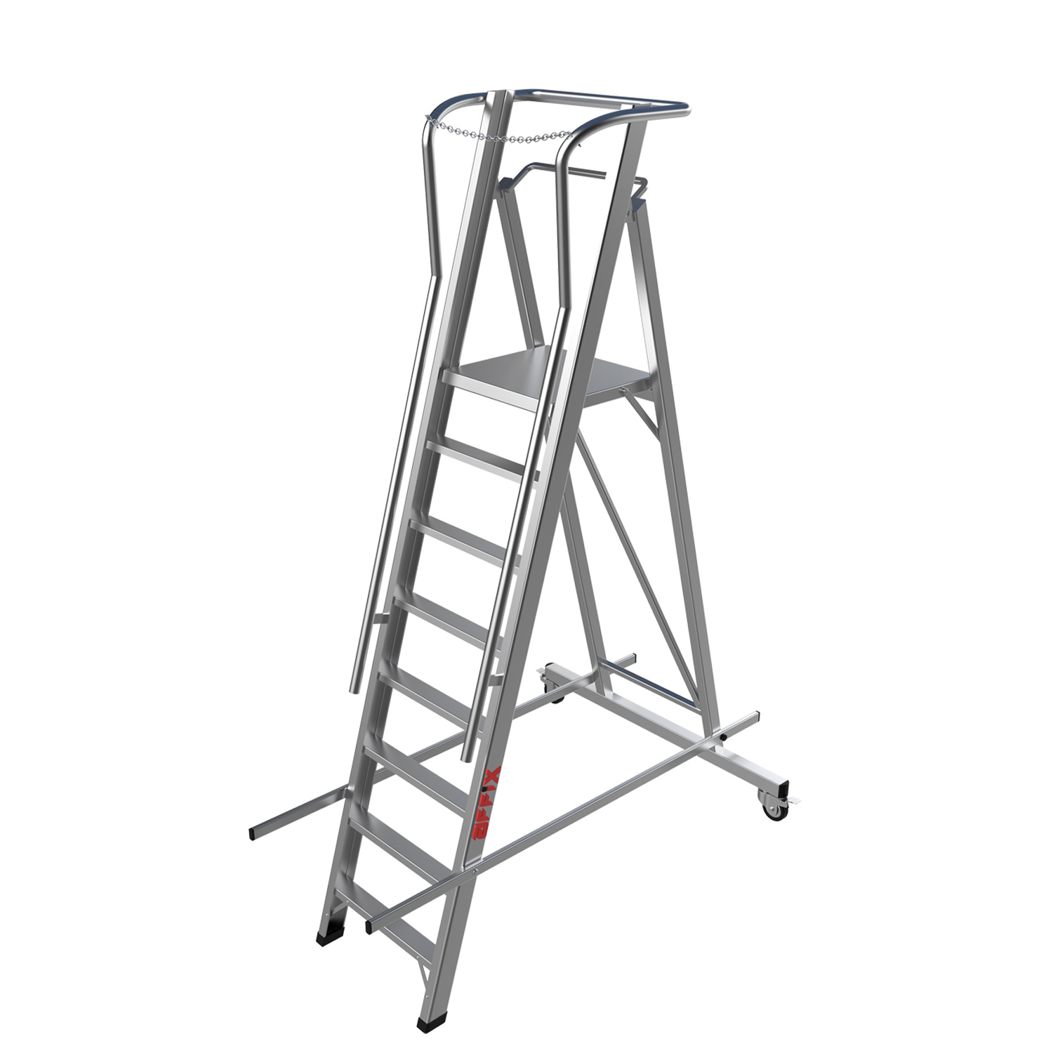 Folding Aluminum Ladder for Warehouse
